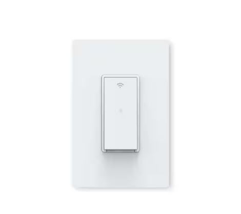 Single-Pole Smart Home Push Button Rocker Light Switch with Wi-Fi, White (10-Pack) - 91007871279