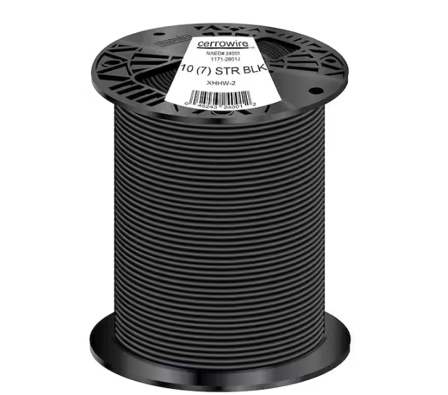 500 ft. 10 Gauge Black Stranded CU XHHW-2 Wire - 9523230