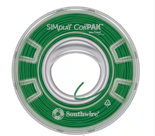 1000 ft. 12 Green Solid CU CoilPAK SIMpull THHN Wire - 91000716370