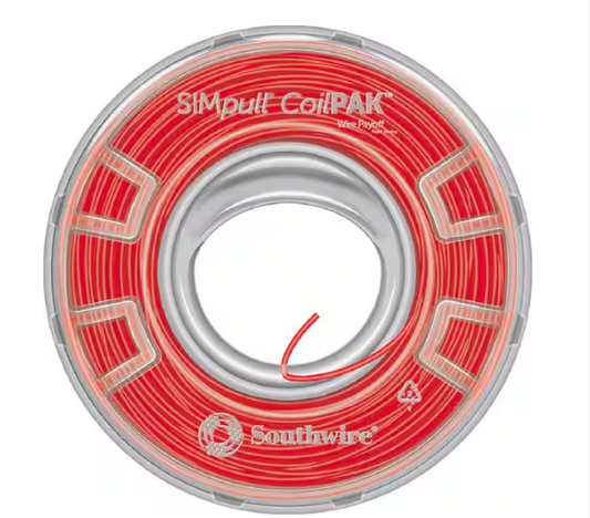 1000 ft. 12 Red Solid CU CoilPAK SIMpull THHN Wire - 91000716369