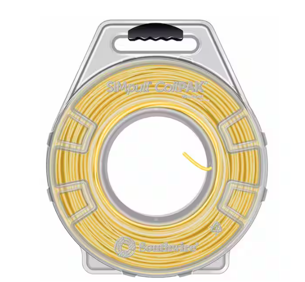 1000 ft. Yellow 12/1 STR CU Mini CoilPAK SIMpull THHN Wire - 91008489805