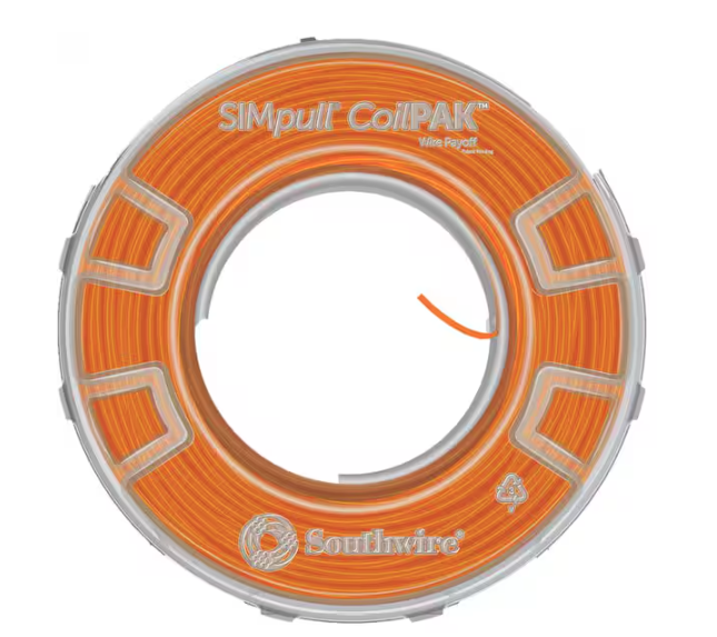 1000 ft. Orange 12/1 STR CU Mini CoilPAK SIMpull THHN Wire - 91008489804