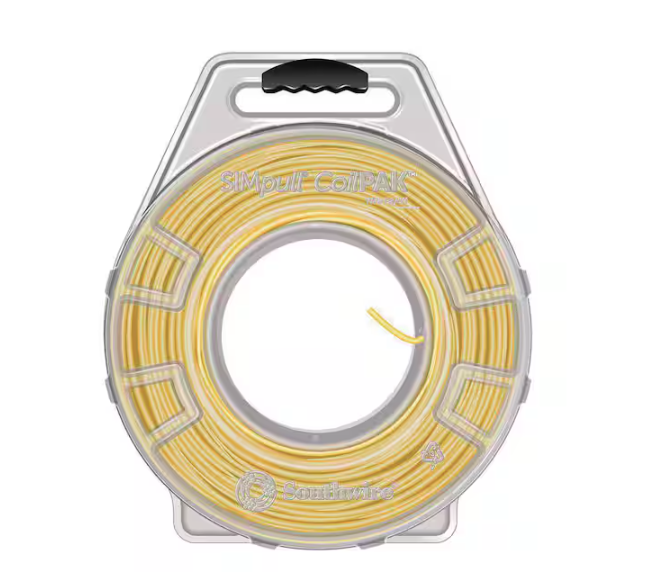 500 ft. 12/2 Yellow/Gray-Yellow Stripe STR CU Mini CoilPAK SIMpull THHN Wire - 91008869554