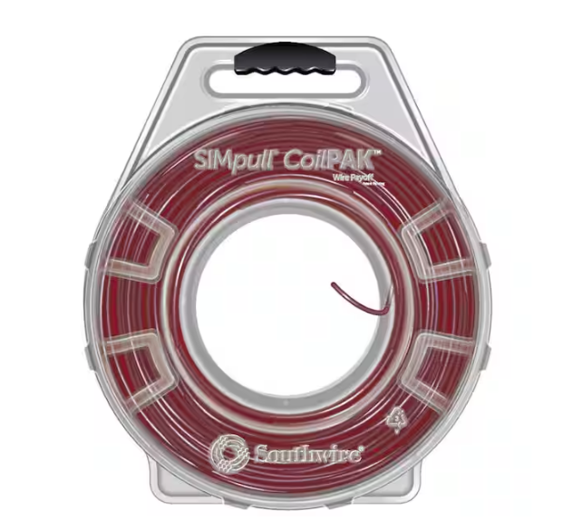 1250 ft. Red 10/1 STR CU CoilPAK SIMpull THHN Wire - 91008489938