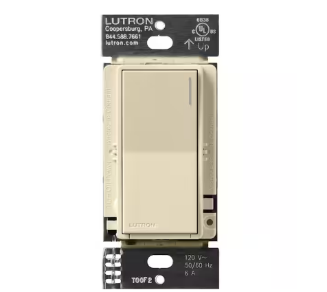 Sunnata Switch, for 6A Lighting or 3A 1/10 HP Motor, Single Pole/Multi Location, Sand (ST-6ANS-SD) - 91009032887