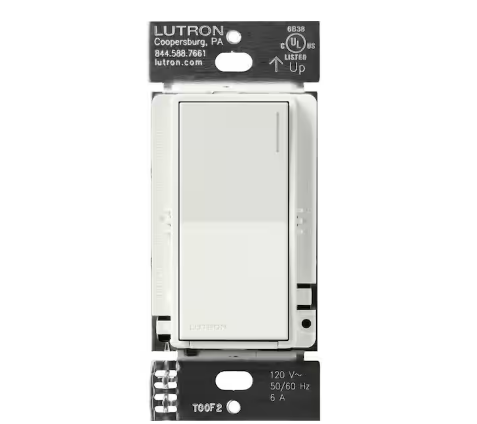 Sunnata Switch, for 6A Lighting or 3A 1/10 HP Motor, Single Pole/Multi Location, Architectural White (ST-6ANS-RW) - 91009033421