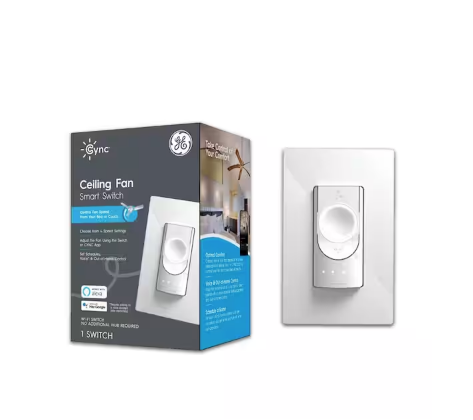 4-Speed Smart Ceiling Fan Controller, White - 91008927780