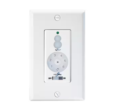Aire-Control 6-Speed 256 Bit Dimmer Fan Control with Wallplate Switch, White - 91009729081