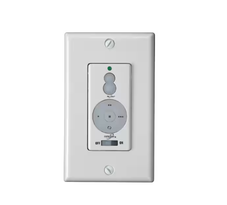 Aire-Control 3-Speed 256 Bit Dimmer Fan Control with Wallplate Switch, White - 91009729096