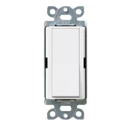 Claro On/Off Switch with Locator Light, 15-Amp/4-Way, Snow (SC-4PSNL-SW)