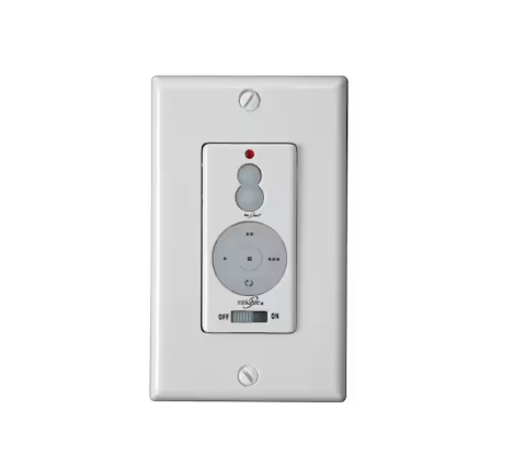 Aire-Control 3-Speed Dimmer Fan Control with Wallplate Switch, White - 91009729067