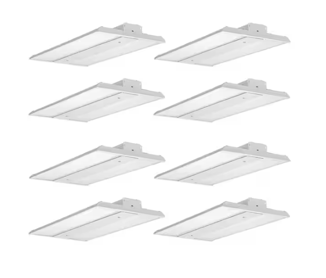 2 ft. 400-Watt Equivalent 138-Watt Integrated LED Dimmable White Linear High Bay Light, 5000K 18000 Lumens (8-Pack) - 91005526305