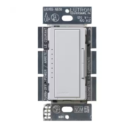 Maestro Digital Dimmer Switch for Electronic Low Voltage, 600W/Multi-Location, Palladium (MSCELV-600M-PD)