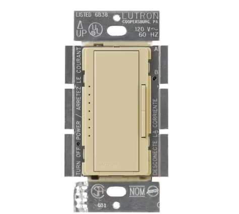 Maestro Digital Dimmer Switch for Electronic Low Voltage, 600W/Multi-Location, Ivory (MAELV-600-IV)