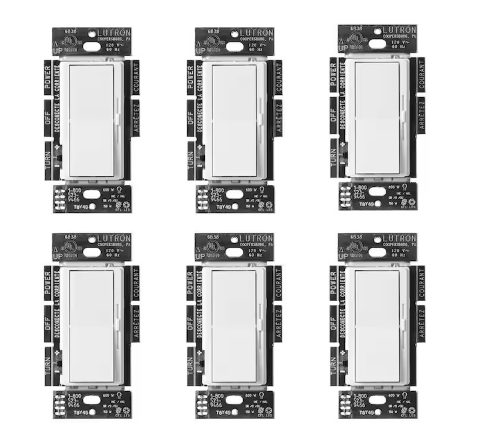 Diva LED+ Dimmer Switch for Dimmable LED Bulbs, 150-Watt/Single-Pole or 3-Way, White (DVCL-153PR-6-WH) (6-Pack)