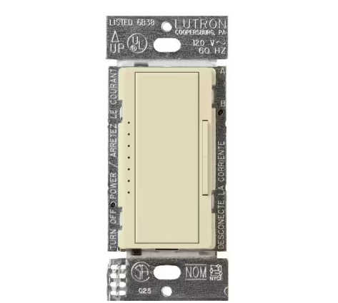 Maestro Digital Dimmer Switch for Electronic Low Voltage, 600W/Multi-Location, Almond (MAELV-600-AL)