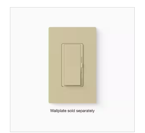 Diva Smart Dimmer Switch ELV+ for Caseta Systems, 250-Watt LED, Neutral Required, Ivory (DVRF-5NE-IV) - 91012291167