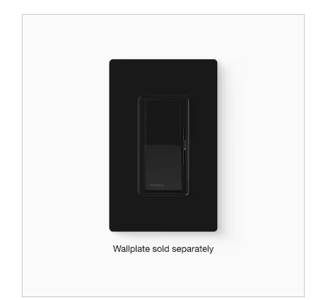 Diva Smart Dimmer Switch ELV+ for Caseta Systems, 250-Watt LED, Neutral Required, Black (DVRF-5NE-BL) - 91012291160