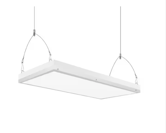 2 ft. 500-Watt Equivalent Integrated LED White High Bay Light, 5000K Industrial Workshop Linear Hanging Light - 91010996604