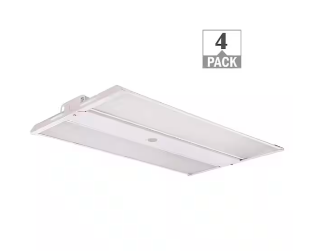 2 ft. 400W Equivalent 33,500-43,000 Lumens Compact Linear Integrated LED Dimmable White High Bay Light 4000K (4-Pack) - 91011059829