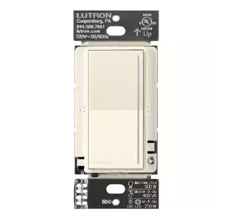 Sunnata Pro LED+ Touch Dimmer Switch, for 500W ELV/MLV, 250W LED, Single Pole/Multi Location, Biscuit (ST-PRO-N-BI) - 91009033390