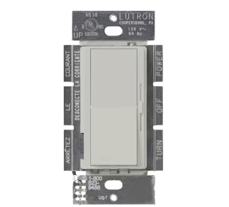 Diva Dimmer Switch for Electronic Low Voltage, 300-Watt/Single-Pole, Palladium (DVSCELV-300P-PD)