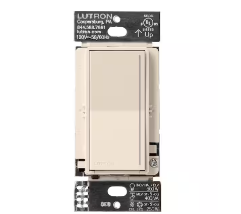 Sunnata Pro LED+ Touch Dimmer Switch, for 500W ELV/MLV, 250W LED, Single Pole/Multi Location, Light Almond (ST-PRO-N-LA) - 91009033399