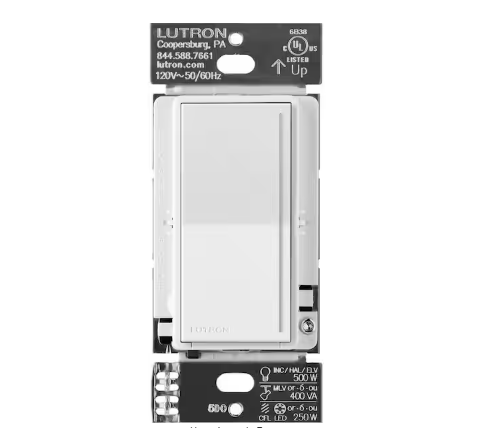 Sunnata Pro LED+ Touch Dimmer Switch, for 500W ELV/MLV, 250W LED, Single Pole/Multi Location, Snow (ST-PRO-N-SW) - 91009032965