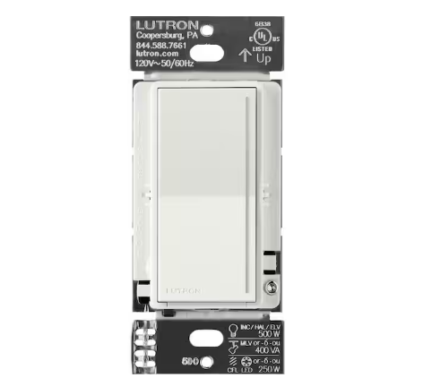 Sunnata Pro LED+ Touch Dimmer Switch, 500W ELV/MLV, 250W LED, Single Pole/Multi Loc., Architectural White (ST-PRO-N-RW) - 91009033405