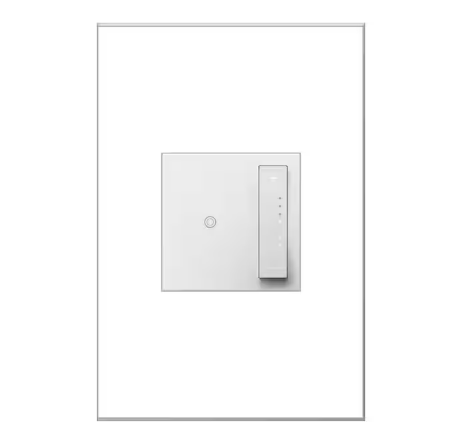 adorne sofTap Single-Pole/3-Way 0-10-Volt Flourecent/LED Dimmer with Microban, White - 91004632404