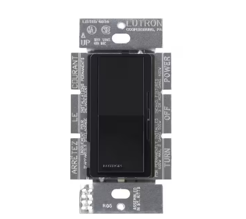 Diva Dimmer Switch for Magnetic Low Voltage, 800-Watt/Single-Pole, Black (DVLV-10P-BL)