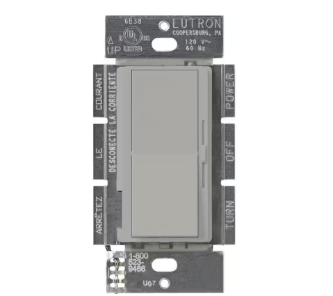 Diva Dimmer Switch for Magnetic Low Voltage, 800-Watt/Single-Pole, Gray (DVLV-10P-GR)