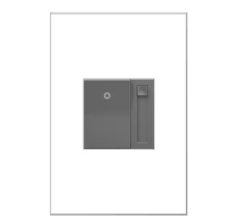 adorne Paddle 0-10 Volt Single-Pole/3-Way Dimmer with Microban, Magnesium - 91004632261