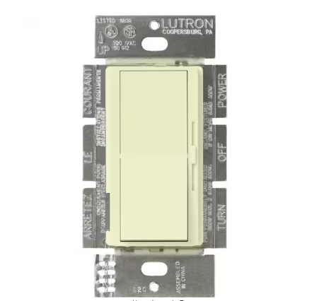 Diva Dimmer Switch for Electronic Low Voltage, 300-Watt/Single-Pole, Almond (DVELV-300P-AL)