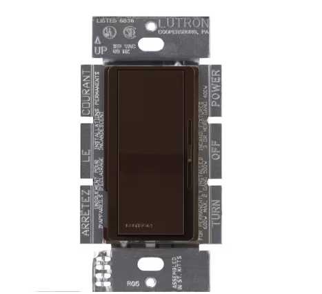 Diva Dimmer Switch for Electronic Low Voltage, 300-Watt/Single-Pole, Brown (DVELV-300P-BR)