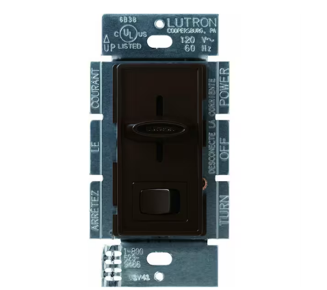 Skylark Dimmer Switch, with Preset, 1000-Watt Incandescent/Single Pole, Brown (S-10P-BR)