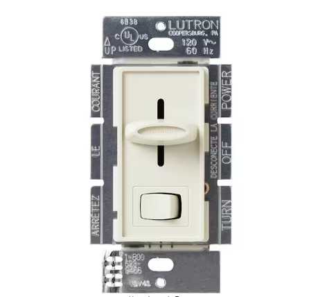 Skylark Dimmer Switch, with Preset, 1000-Watt Incandescent/Single Pole, Light Almond (S-10P-LA)