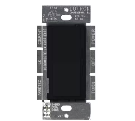 Diva Dimmer Switch for Magnetic Low Voltage, 450-Watt/Single-Pole or 3-Way, Midnight (DVSCLV-603P-MN)