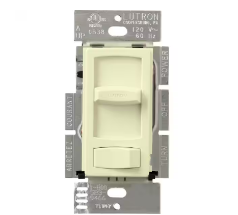 Skylark Contour Dimmer Switch for Electronic Low-Voltage, 300-Watt/Single-Pole or 3-Way, Almond (CTELV-303P-AL)