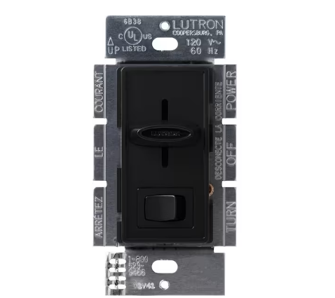 Skylark Dimmer Switch, with Preset, 1000-Watt Incandescent/Single Pole, Black (S-10P-BL)