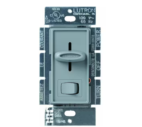 Skylark Dimmer Switch, with Preset, 1000-Watt Incandescent/Single Pole, Gray (S-10P-GR)