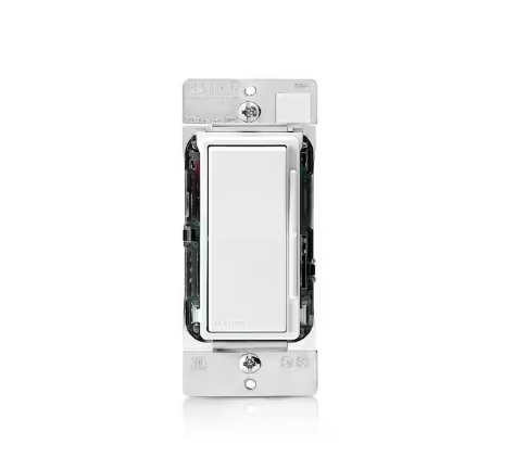 Decora Rocker Slide Mark 10 Powerline Dimmer, White/Ivory/Light Almond