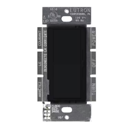 Diva Dimmer Switch for Magnetic Low Voltage, 450-Watt/Single-Pole, Midnight (DVSCLV-600P-MN)