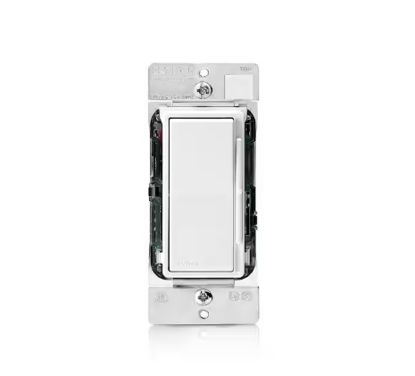 Decora Rocker Slide Mark 10 Powerline Dimmer, White/Ivory/Light Almond