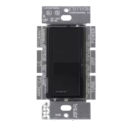 Diva Dimmer Switch for Magnetic Low Voltage, 450-Watt/Single-Pole, Black (DVLV-600P-BL)