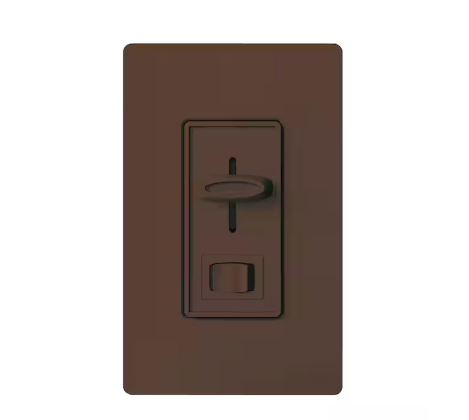Skylark Dimmer Switch for Magnetic Low-Voltage, 450-Watt/600 VA, Single-Pole or 3-Way, Brown (SLV-603P-BR)