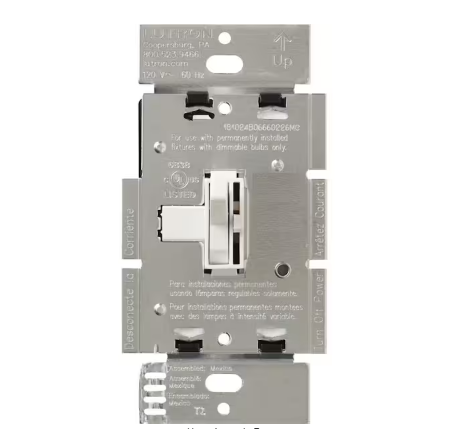 Toggler Dimmer Switch for Incandescent Bulbs with Night Light, 1000-Watt/Single-Pole or 3-Way, White (AY-103PNL-WH)