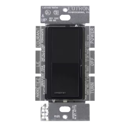 Diva Dimmer Switch for Magnetic Low Voltage, 450-Watt/Single-Pole or 3-Way, Black (DVLV-603P-BL)