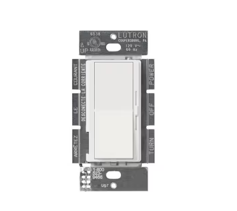 Diva Dimmer Switch for Magnetic Low Voltage, 450-Watt/Single-Pole or 3-Way, Snow (DVSCLV-603P-SW)