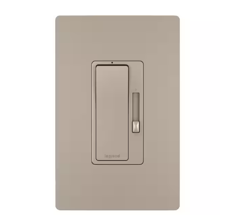 radiant 450-Watt Single Pole/3-Way LED/CFL/Incandescent Decorator Rocker Dimmer with Wall Plate, Nickel - 91006748473